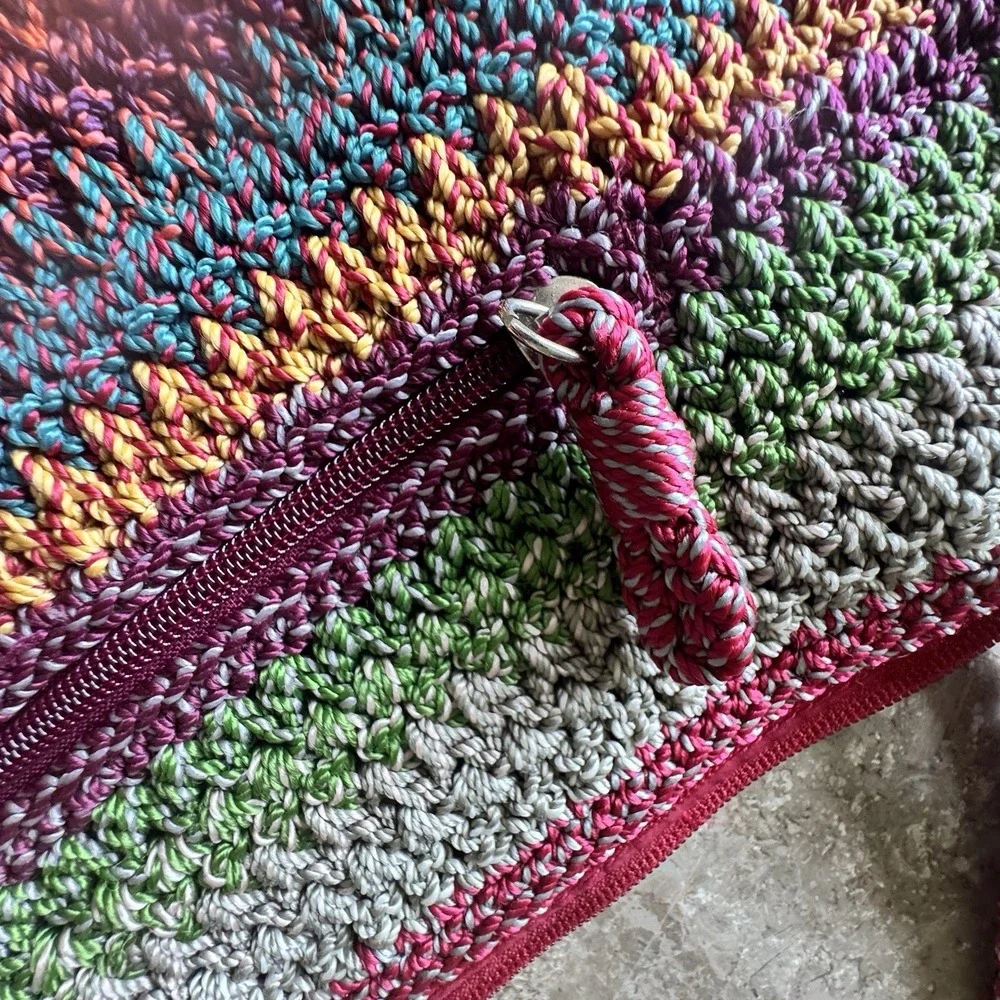 The Sak Crocheted Shoulder Hobo Bag Multicolor